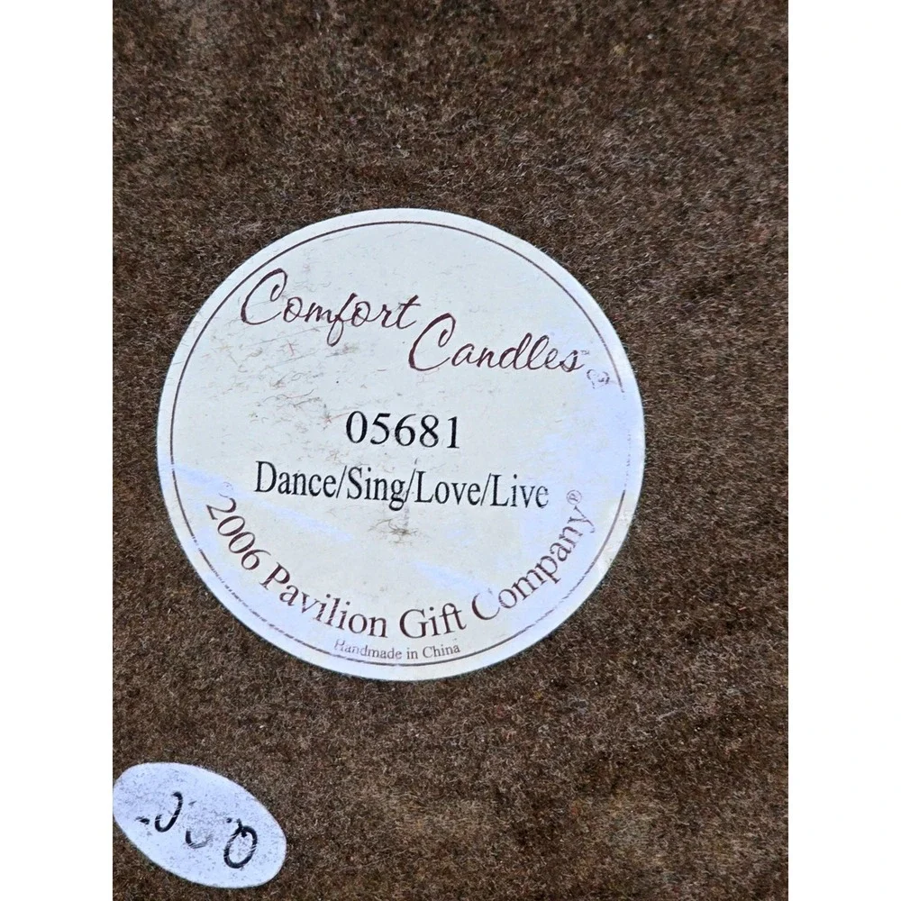 Comfort Candle Tealight Holder Live Love Dance Sing Stone Look Pavilion Gift Co.